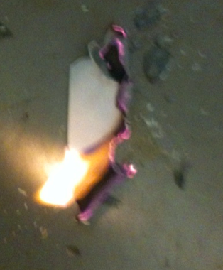 Flaming card