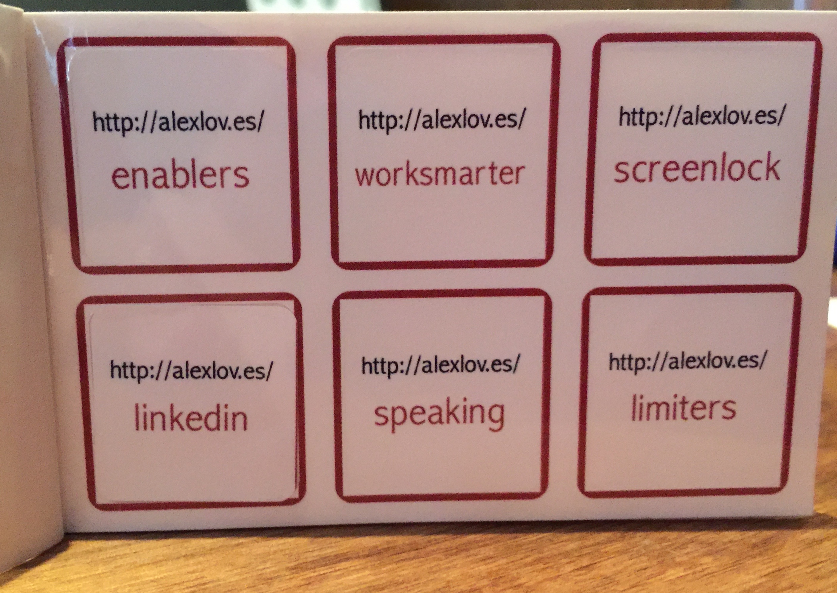 photo of short link stickers
